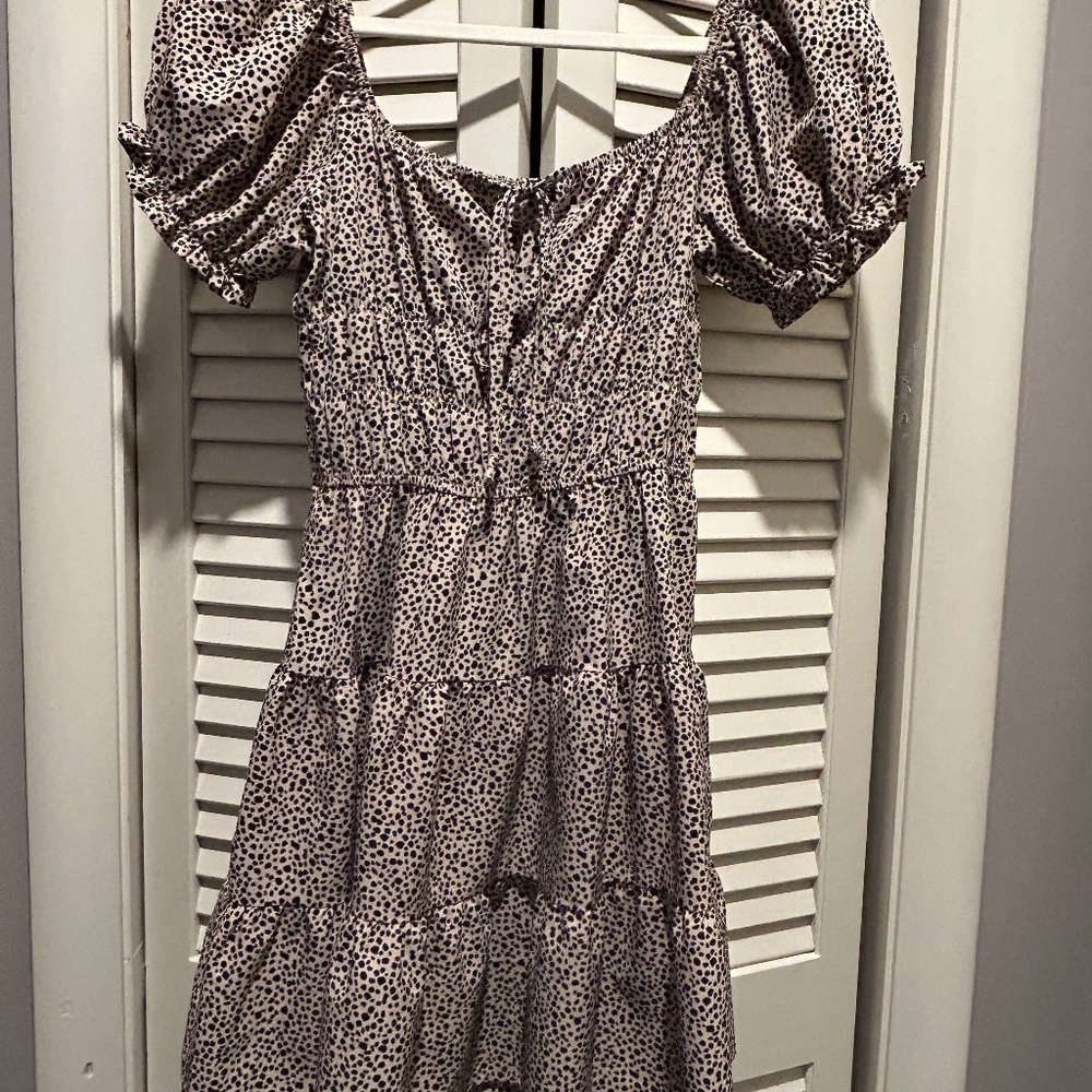 HESPERUS Short Puffy Sleeves Mini Dress